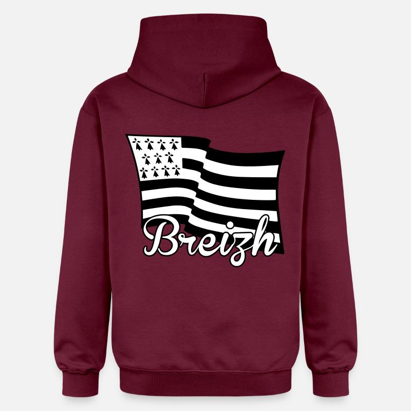 Bretagne Breizh drapeau - Sweat à capuche Softstyle® Gildan Unisexe - maroon