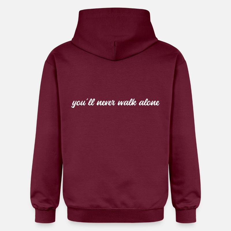 Tu ne marcheras jamais seul - Sweat à capuche Softstyle® Gildan Unisexe - maroon