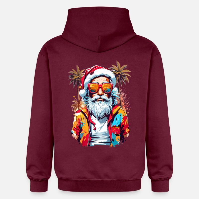 Père Noël cool - Sweat à capuche Softstyle® Gildan Unisexe - maroon