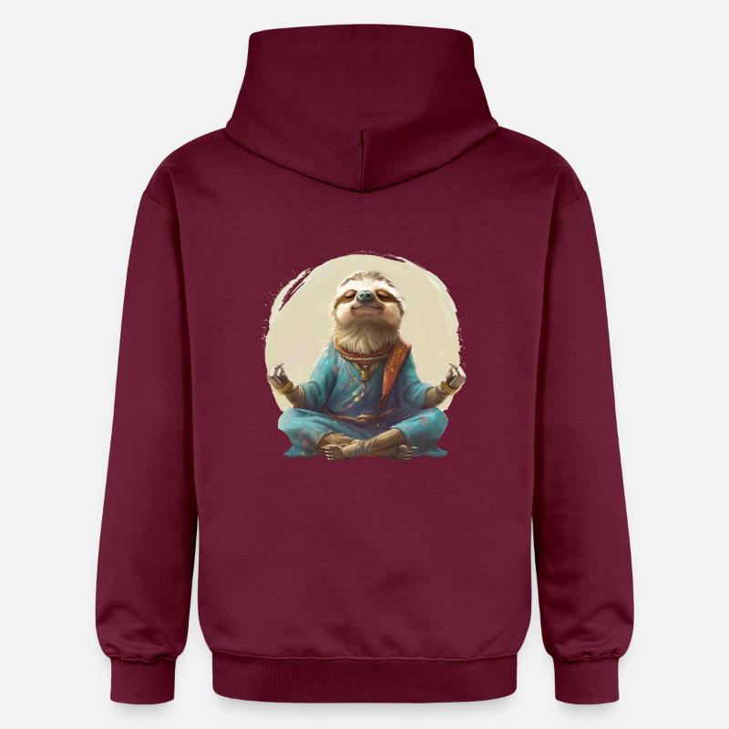 La paresse en méditation - Sweat à capuche Softstyle® Gildan Unisexe - maroon