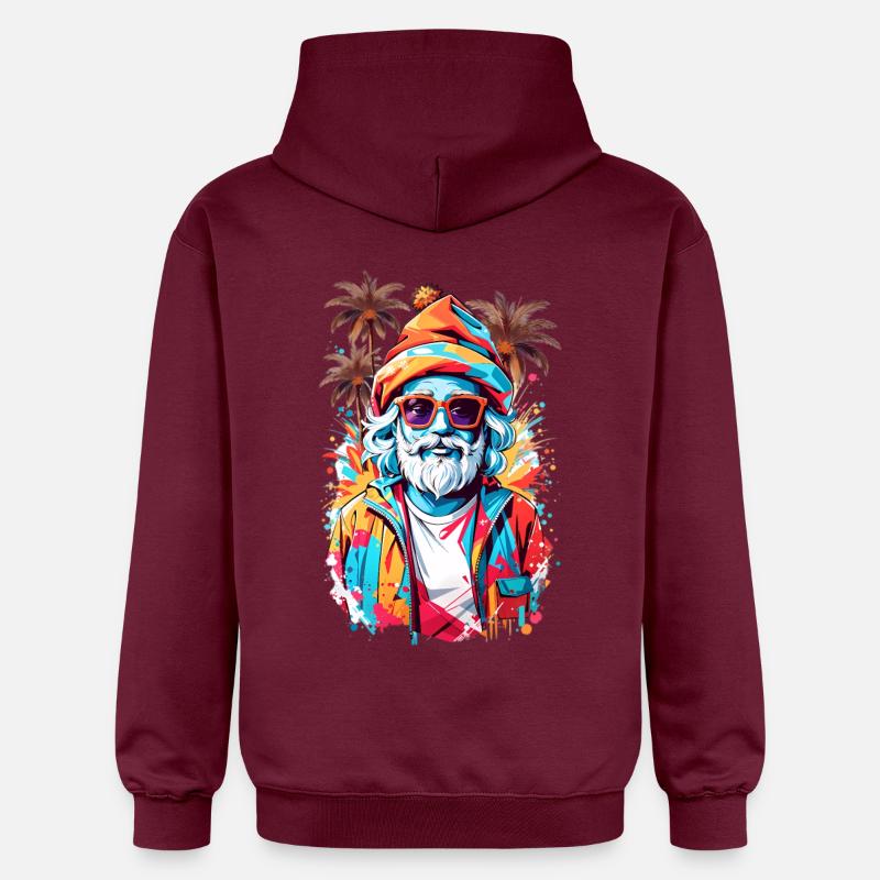 Père Noël cool - Sweat à capuche Softstyle® Gildan Unisexe - maroon