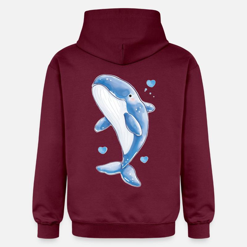 Baleine mignonne - Sweat à capuche Softstyle® Gildan Unisexe - maroon