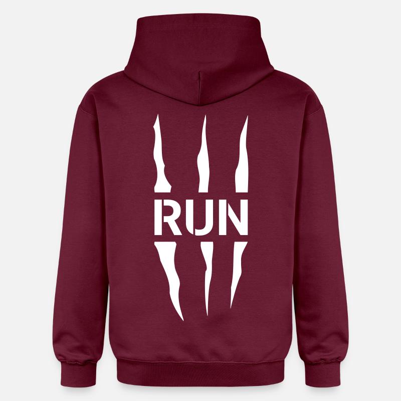 Run Scratch - Sweat à capuche Softstyle® Gildan Unisexe - maroon