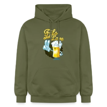 Sweat à capuche Softstyle® Gildan Unisexe avec motif Pils & Love : La Bière et l'Amour en Version Cartoon