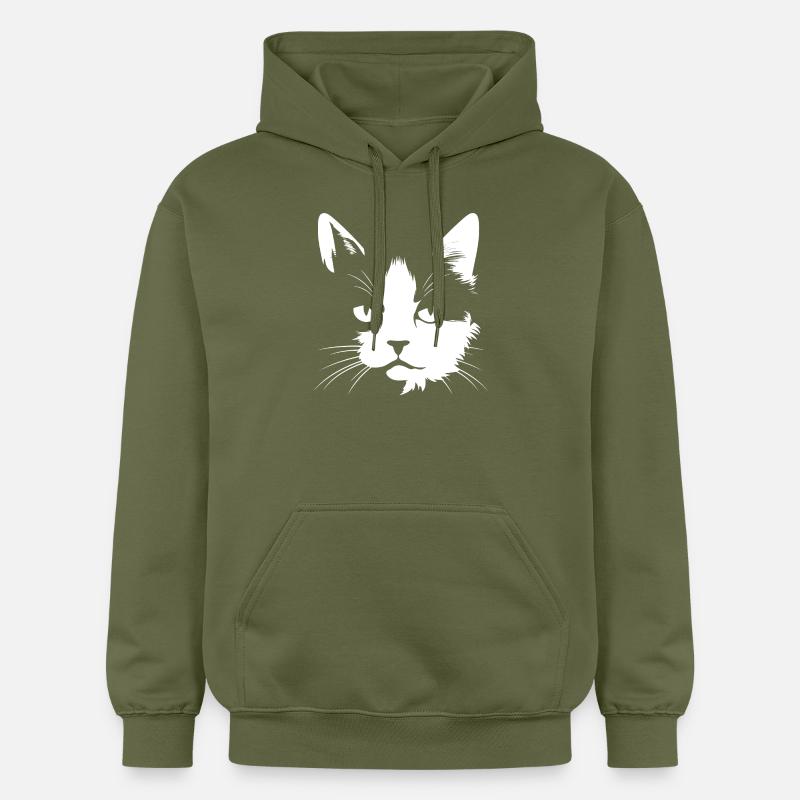 Chat, Motif De Chat - Sweat à capuche Softstyle® Gildan Unisexe - vert militaire