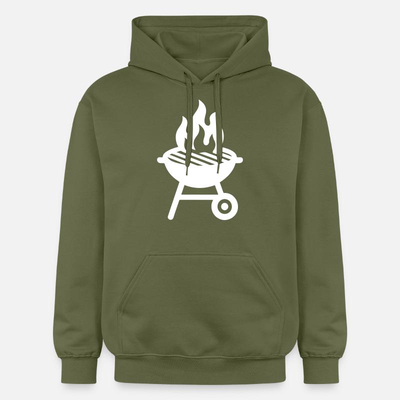 Icône du gril - Sweat à capuche Softstyle® Gildan Unisexe - vert militaire