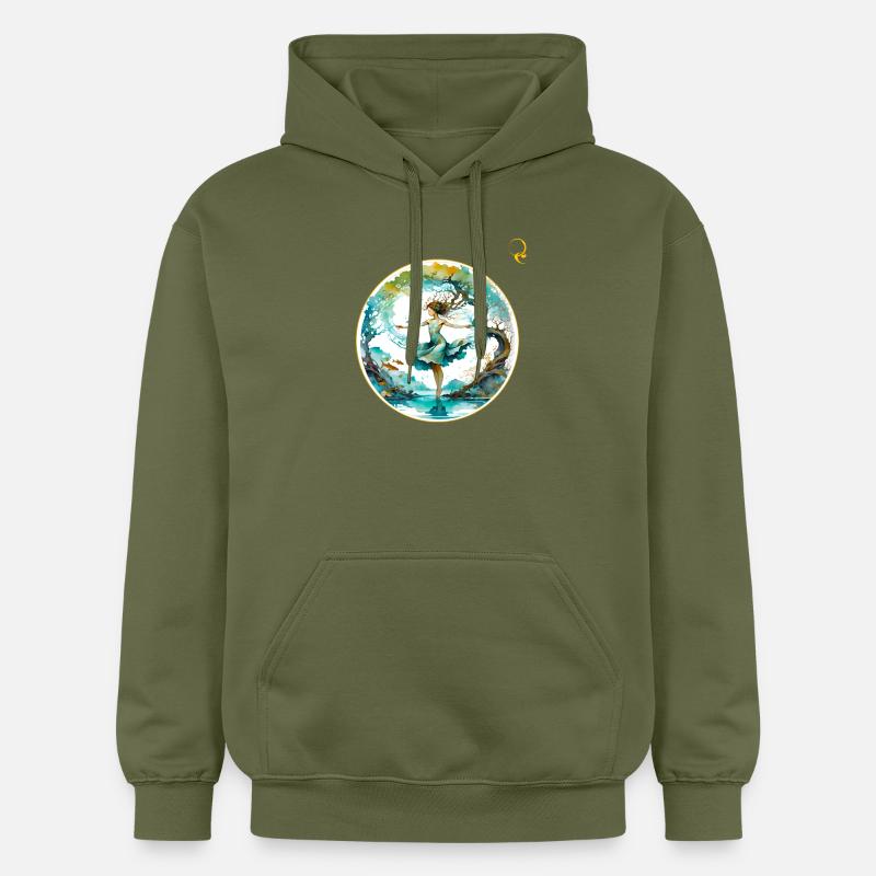 LA FÉE - Sweat à capuche Softstyle® Gildan Unisexe - vert militaire