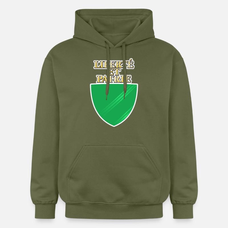 Drapeau de Vaud - Sweat à capuche Softstyle® Gildan Unisexe - vert militaire