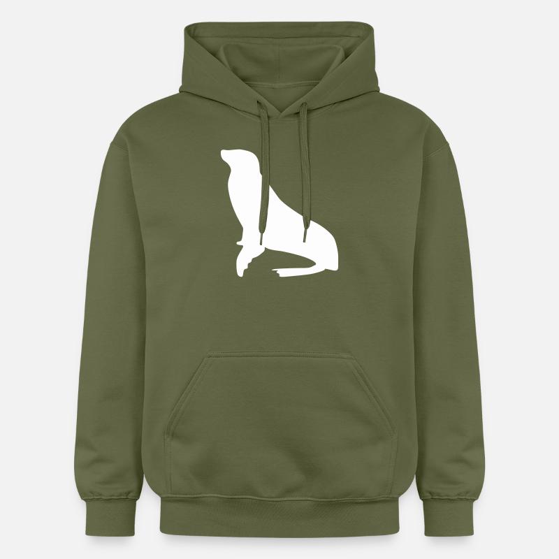 Sceau 1 - Sweat à capuche Softstyle® Gildan Unisexe - vert militaire