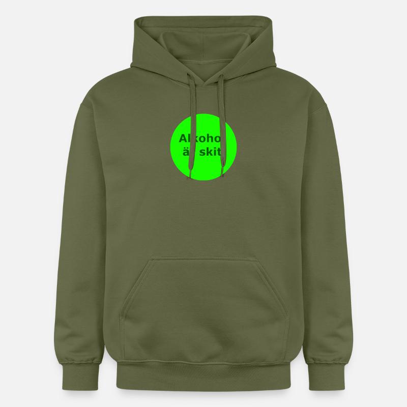 L’alcool, c’est nul (cercle vert) - Sweat à capuche Softstyle® Gildan Unisexe - vert militaire