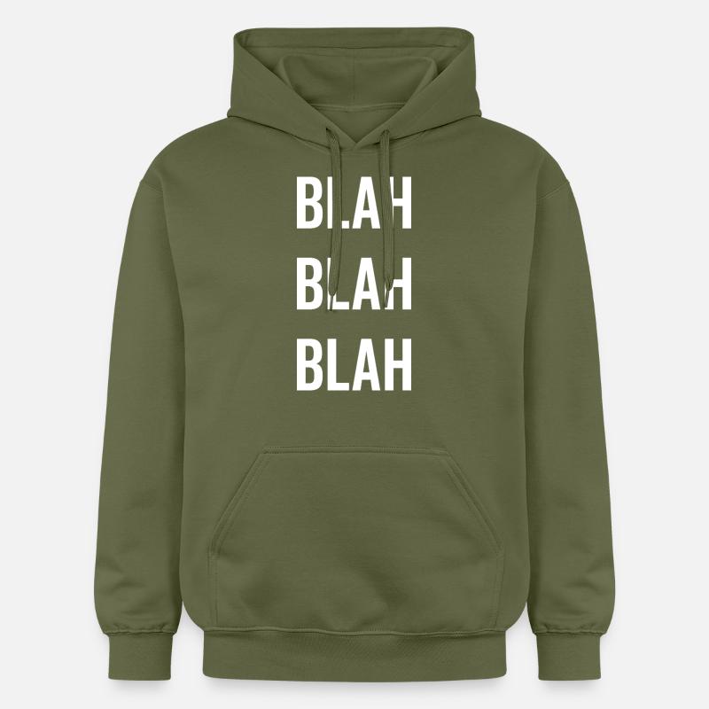 Bla Bla Bla - Sweat à capuche Softstyle® Gildan Unisexe - vert militaire