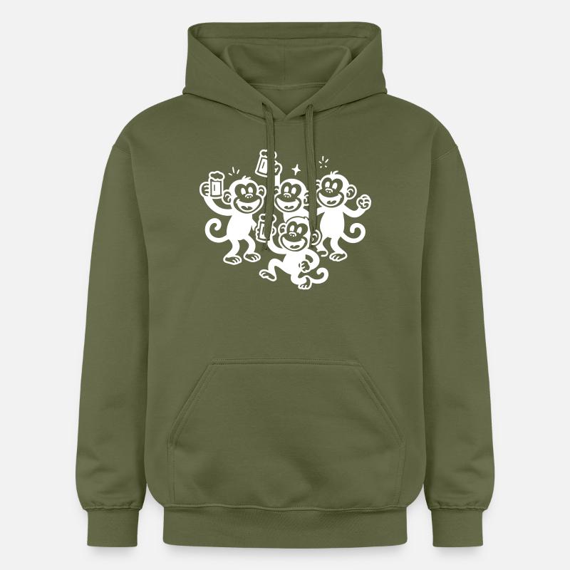 Monkey Beer Crew - Sweat à capuche Softstyle® Gildan Unisexe - vert militaire