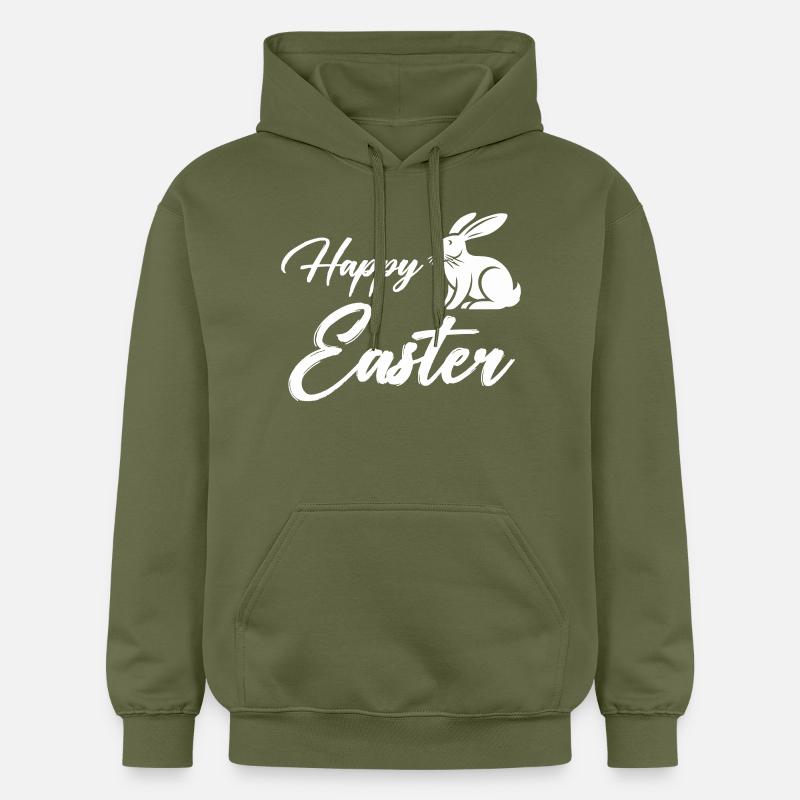 Lapin Joyeuses Pâques - Sweat à capuche Softstyle® Gildan Unisexe - vert militaire
