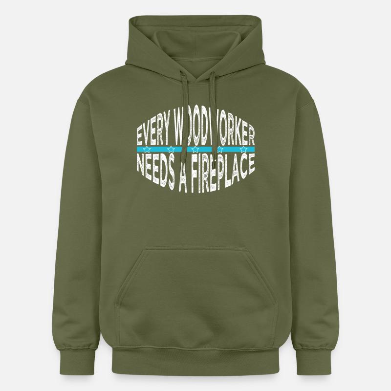déclaration charpentier de construction - Sweat à capuche Softstyle® Gildan Unisexe - vert militaire