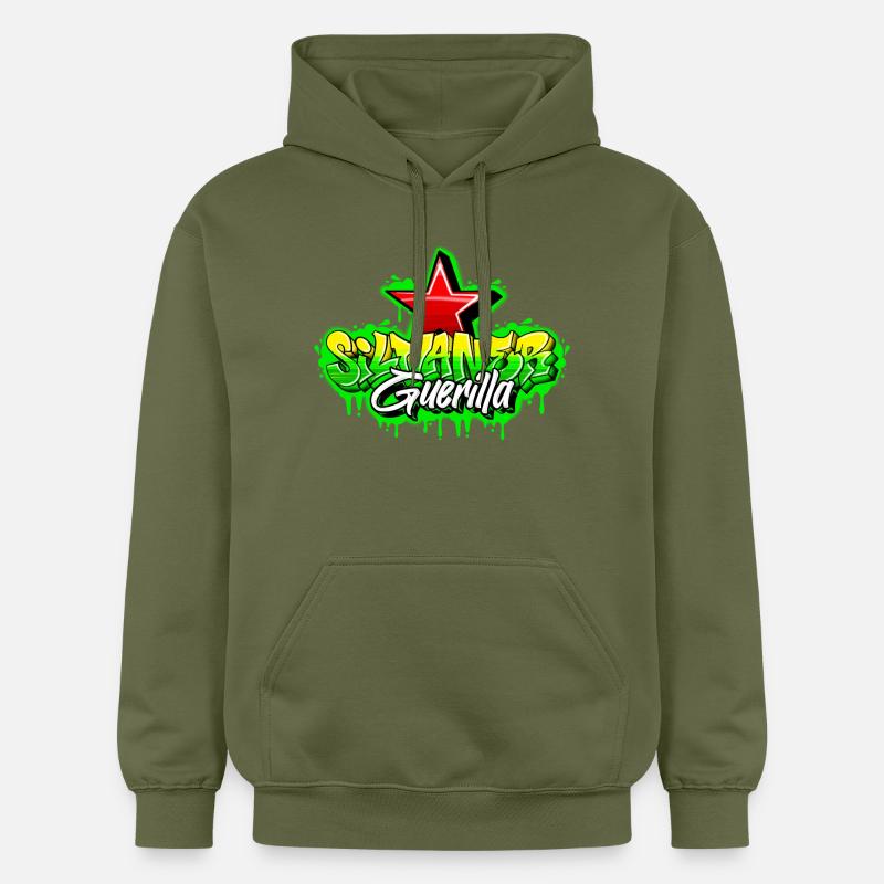 Silvaner Guerrilla Graffiti Style - Sweat à capuche Softstyle® Gildan Unisexe - vert militaire