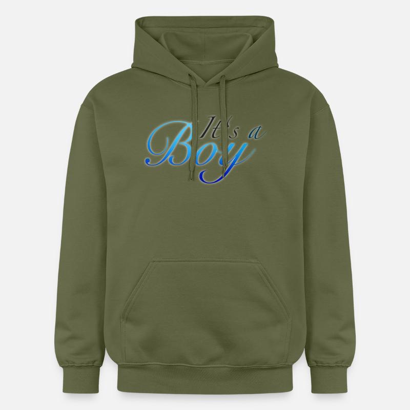 C’est un garçon - Sweat à capuche Softstyle® Gildan Unisexe - vert militaire