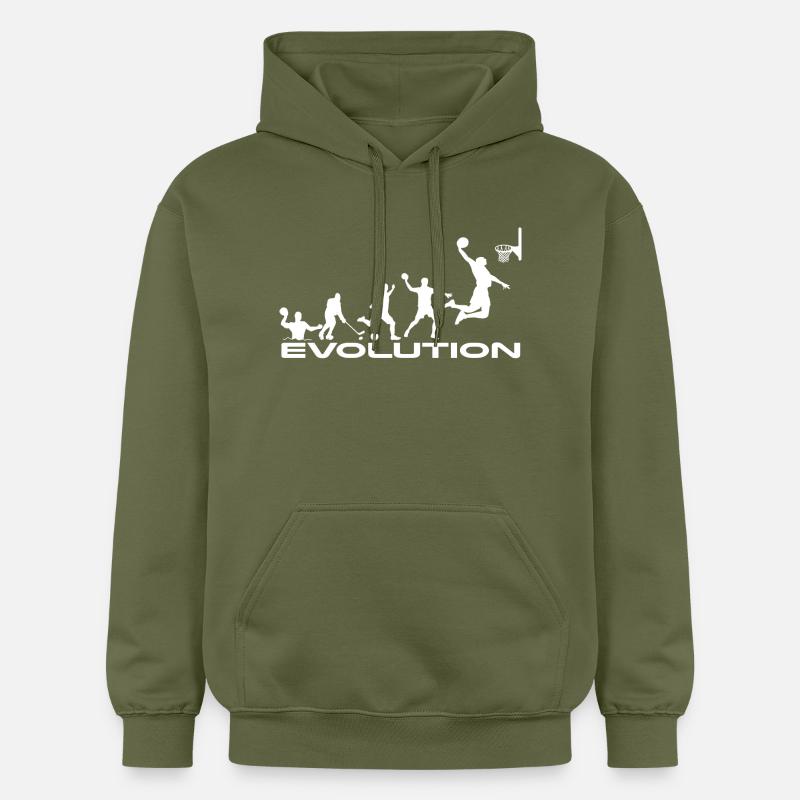 évolution de basket-ball - Sweat à capuche Softstyle® Gildan Unisexe - vert militaire