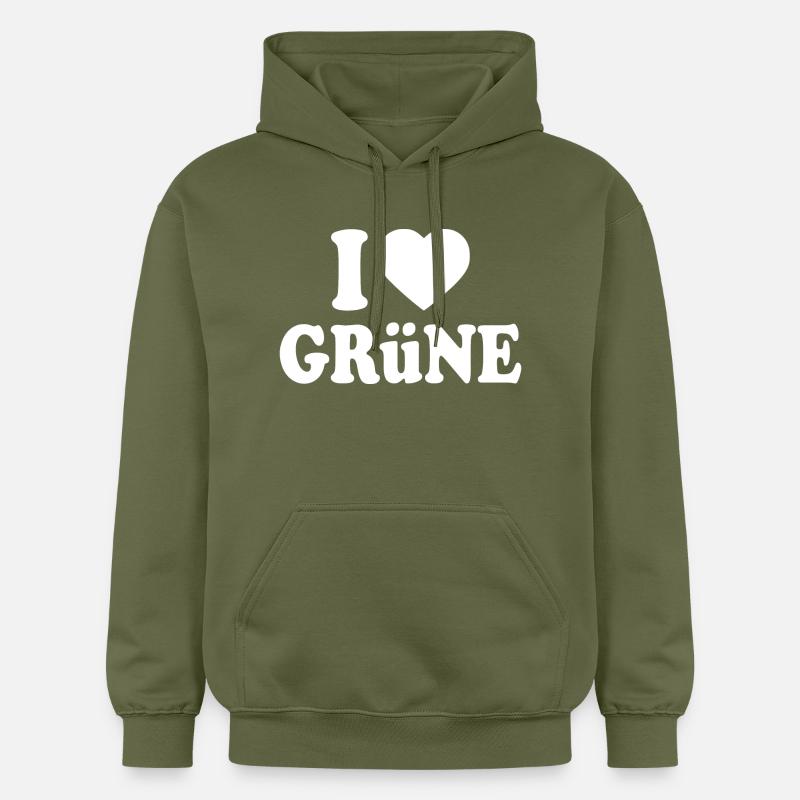 J’adore le vert - Sweat à capuche Softstyle® Gildan Unisexe - vert militaire