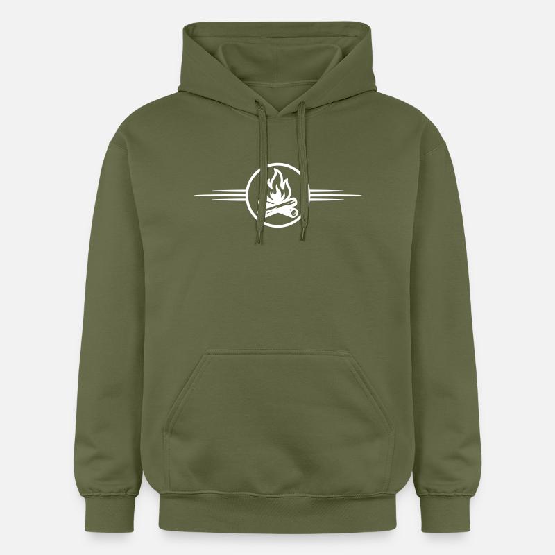 Icône de feu de camp - Sweat à capuche Softstyle® Gildan Unisexe - vert militaire