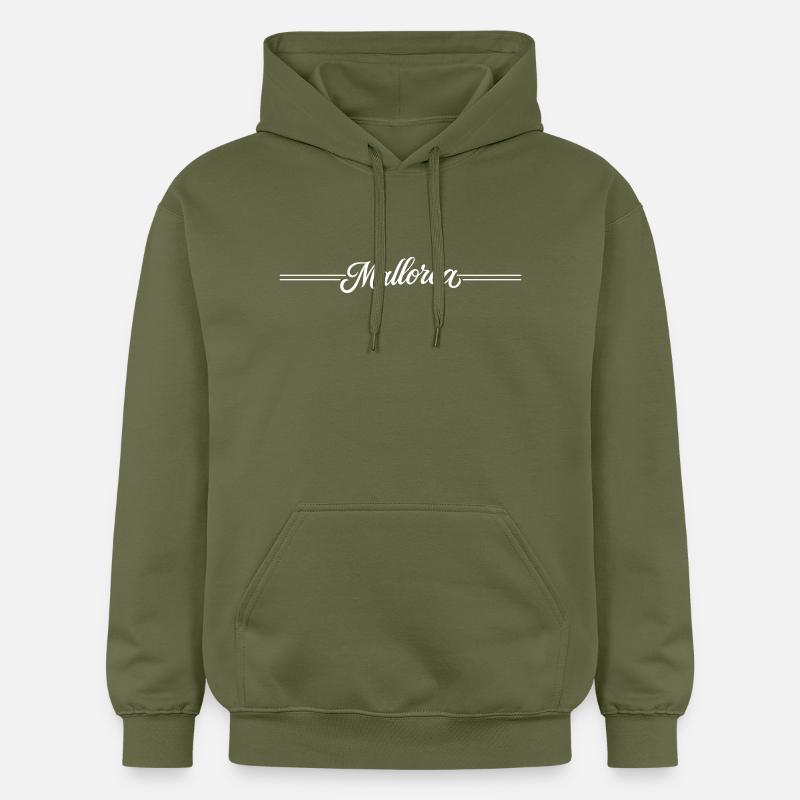 Lettrage de Majorque - Sweat à capuche Softstyle® Gildan Unisexe - vert militaire