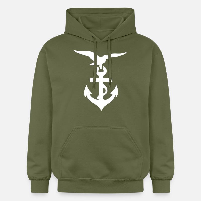 Ancre Seagull - Sweat à capuche Softstyle® Gildan Unisexe - vert militaire