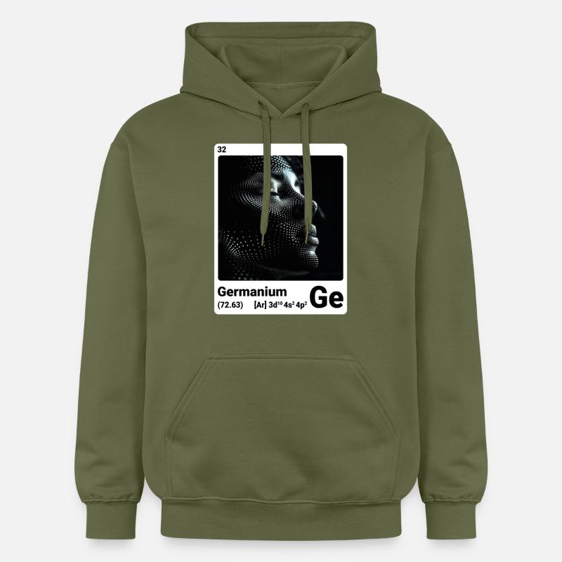 AI am Germanium (wt) - Sweat à capuche Softstyle® Gildan Unisexe - vert militaire