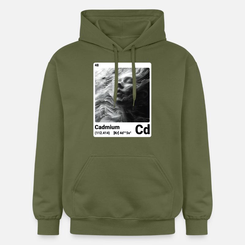 AI am Cadmium (wt) - Sweat à capuche Softstyle® Gildan Unisexe - vert militaire