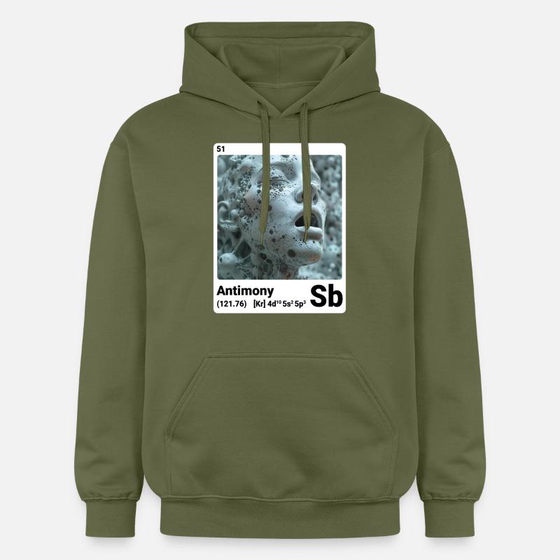 AI am Antimoine (wt) - Sweat à capuche Softstyle® Gildan Unisexe - vert militaire