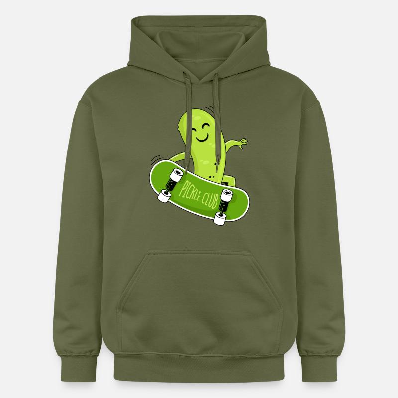 Concombre et planche à roulettes - Sweat à capuche Softstyle® Gildan Unisexe - vert militaire