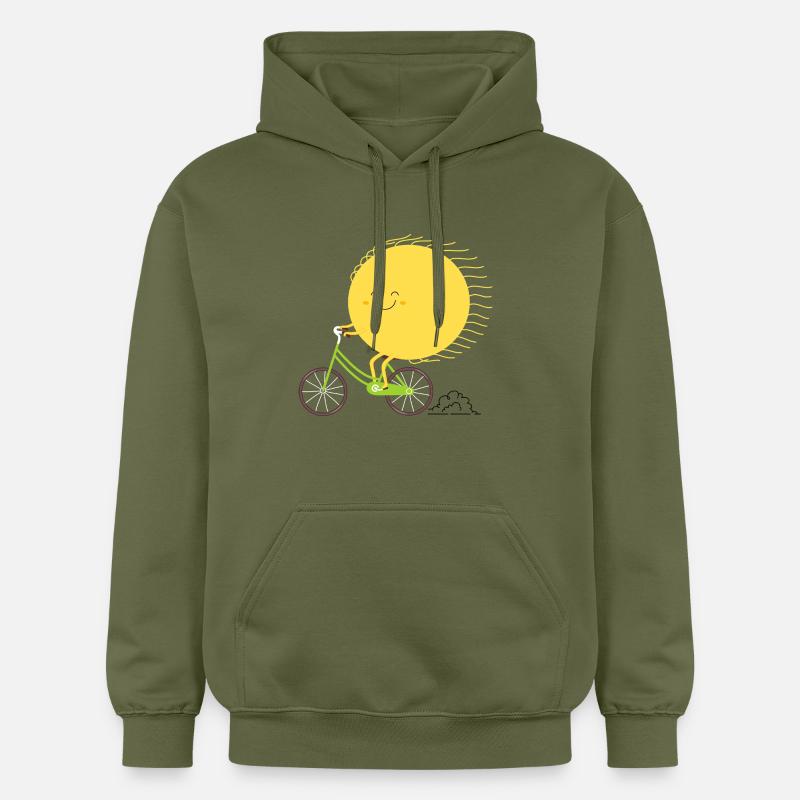 Se déplacer à vélo - Sweat à capuche Softstyle® Gildan Unisexe - vert militaire