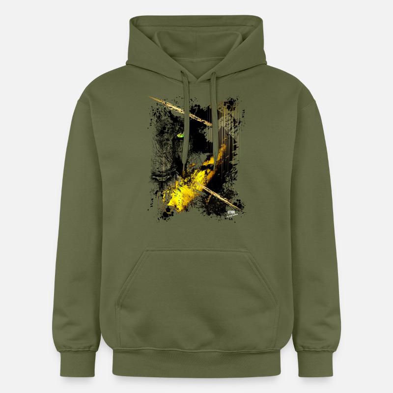 Wild_Tiger25 par Acryl Gallery & Design - Sweat à capuche Softstyle® Gildan Unisexe - vert militaire