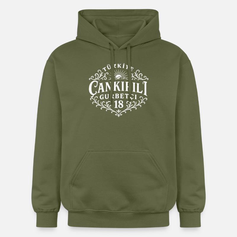 Çankırı - Sweat à capuche Softstyle® Gildan Unisexe - vert militaire