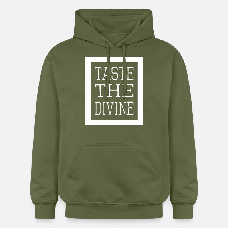 Délicieux repas saveurs délicieuses - Sweat à capuche Softstyle® Gildan Unisexe - vert militaire