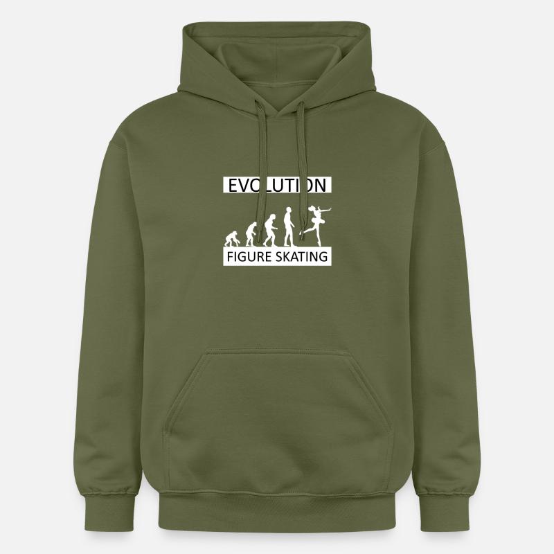 Evolution Patinage artistique Eiskunstlaufen Hobby - Sweat à capuche Softstyle® Gildan Unisexe - vert militaire