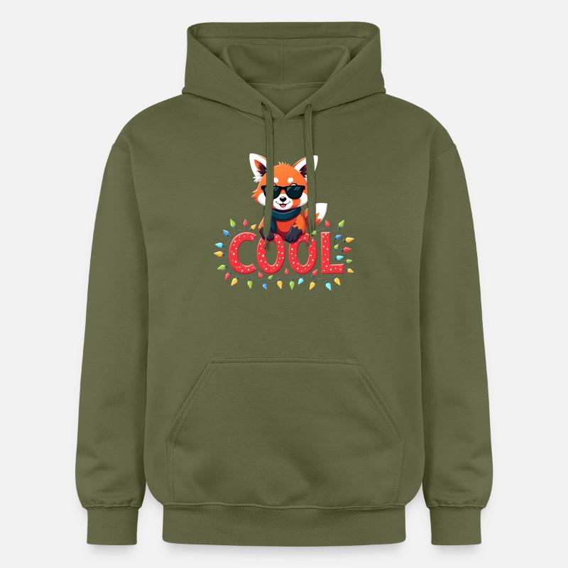 Joyeux Noël - Édition Panda Rouge - Sweat à capuche Softstyle® Gildan Unisexe - vert militaire
