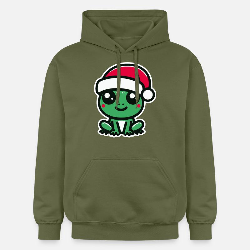Grenouille de Noël - Sweat à capuche Softstyle® Gildan Unisexe - vert militaire