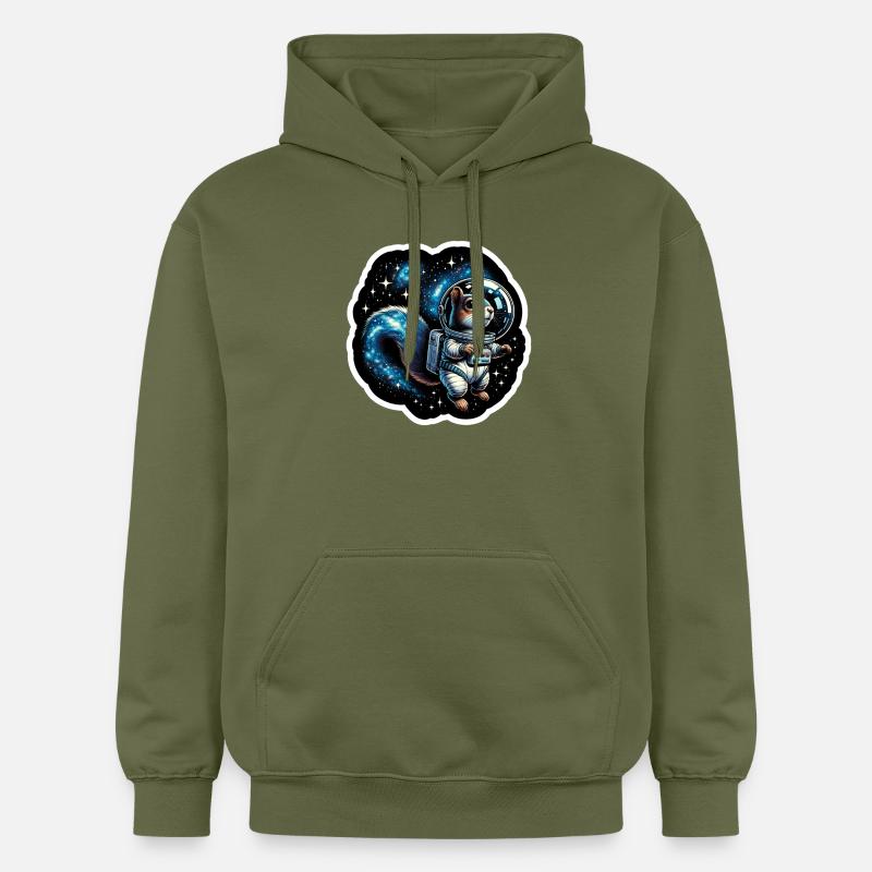 Écureuil de l’espace - Sweat à capuche Softstyle® Gildan Unisexe - vert militaire
