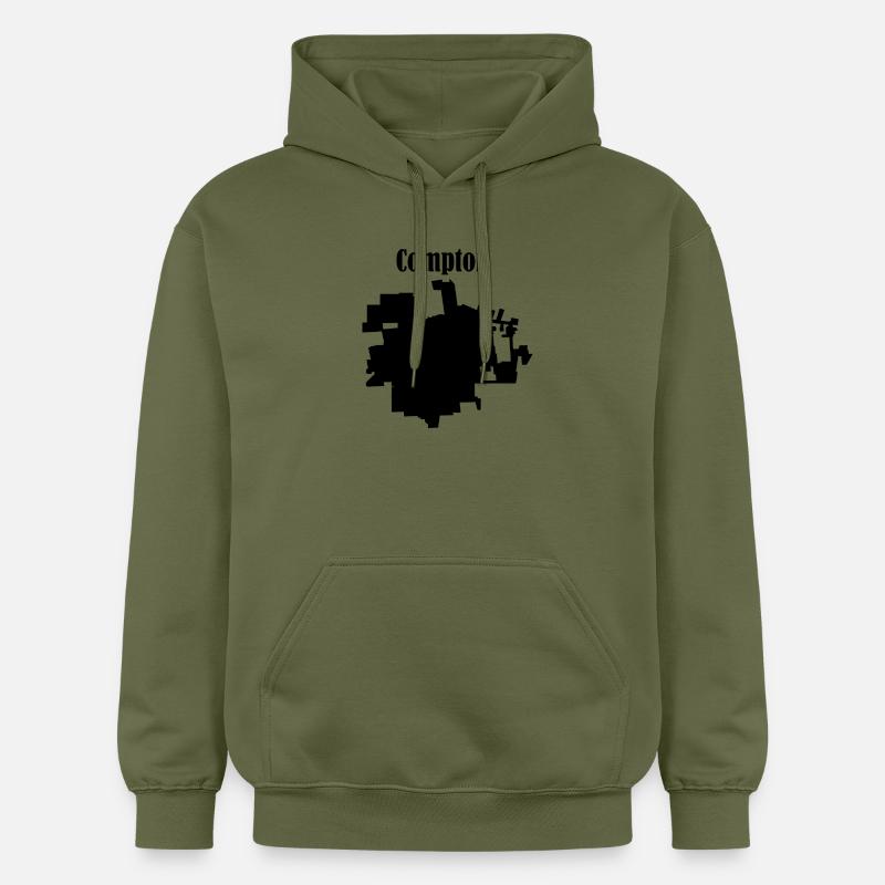 Noir Compton - Sweat à capuche Softstyle® Gildan Unisexe - vert militaire