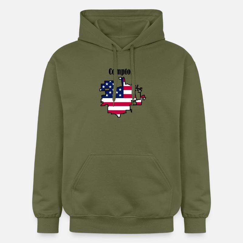 Compton, États-Unis - Sweat à capuche Softstyle® Gildan Unisexe - vert militaire