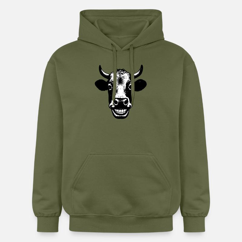 Vache souriante - Sweat à capuche Softstyle® Gildan Unisexe - vert militaire