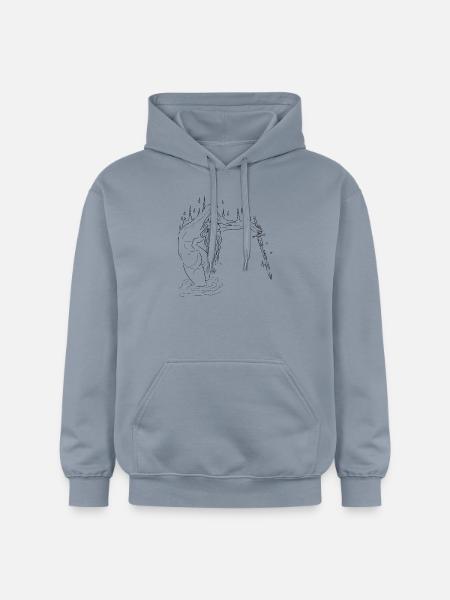 Déesse du feu - Sweat à capuche Softstyle® Gildan Unisexe - bleu