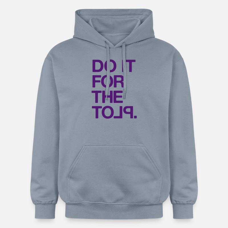 « Faites-le pour l’intrigue » / Motivation - Sweat à capuche Softstyle® Gildan Unisexe - bleu