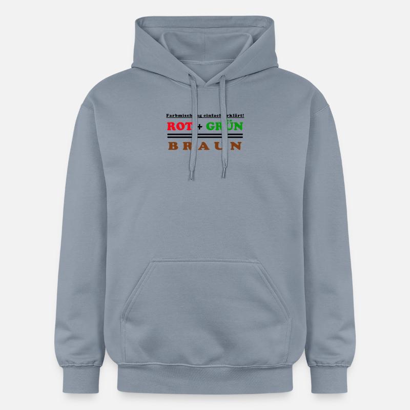 rouge + vert = marron - Sweat à capuche Softstyle® Gildan Unisexe - bleu