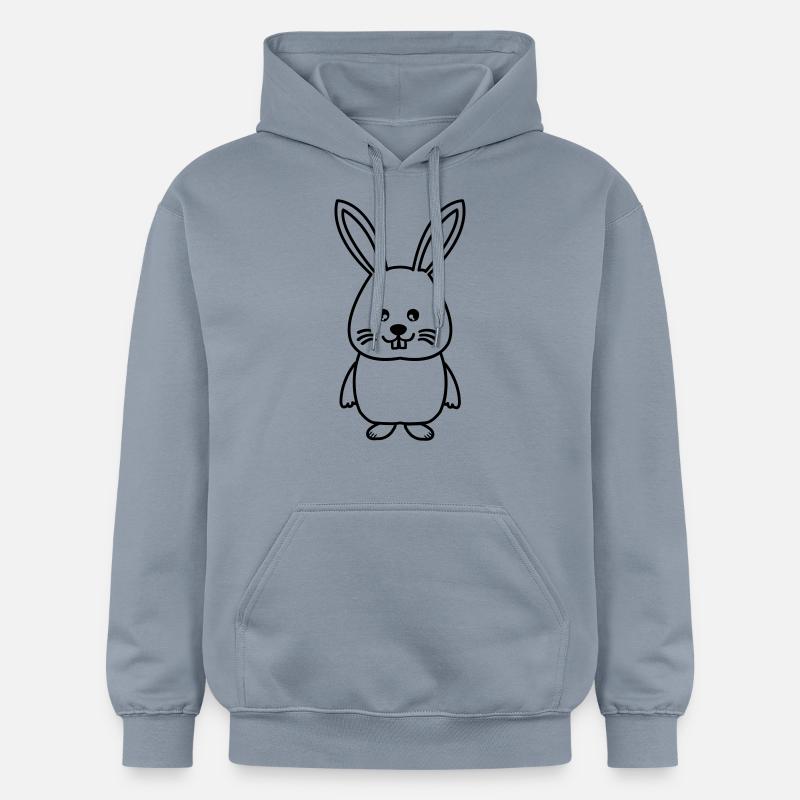 Bande dessinée de lapin - Sweat à capuche Softstyle® Gildan Unisexe - bleu