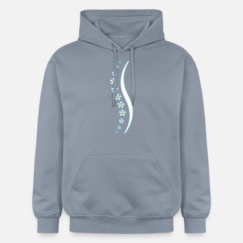 Épine florale bleue - Sweat à capuche Softstyle® Gildan Unisexe - bleu