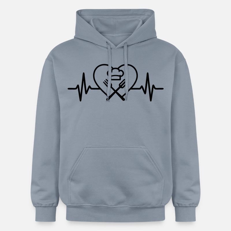 Cœur de chef cuisinier - Sweat à capuche Softstyle® Gildan Unisexe - bleu