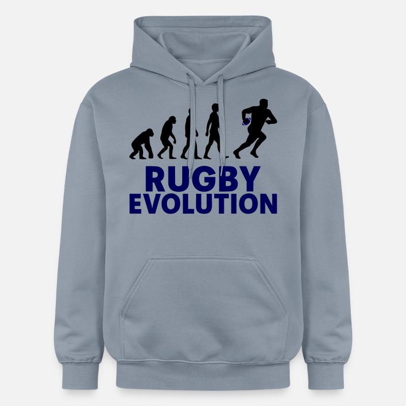 Motif sportif Rugby Evolution - Sweat à capuche Softstyle® Gildan Unisexe - bleu