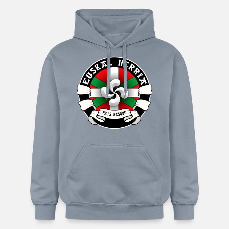 Pays Basque - Euskal Herria - Sweat à capuche Softstyle® Gildan Unisexe - bleu