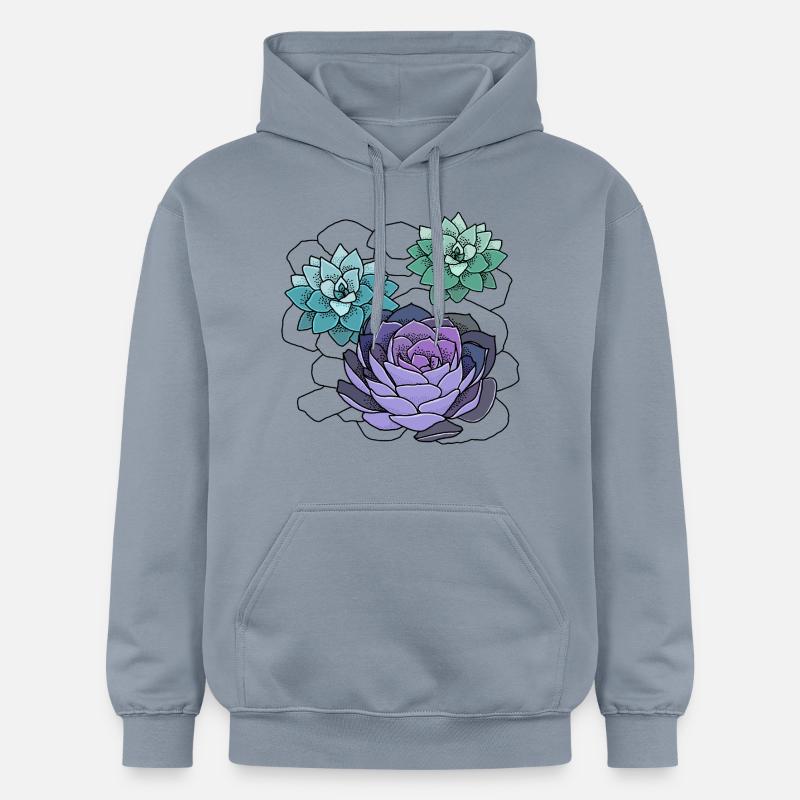 Succulentes - Sweat à capuche Softstyle® Gildan Unisexe - bleu