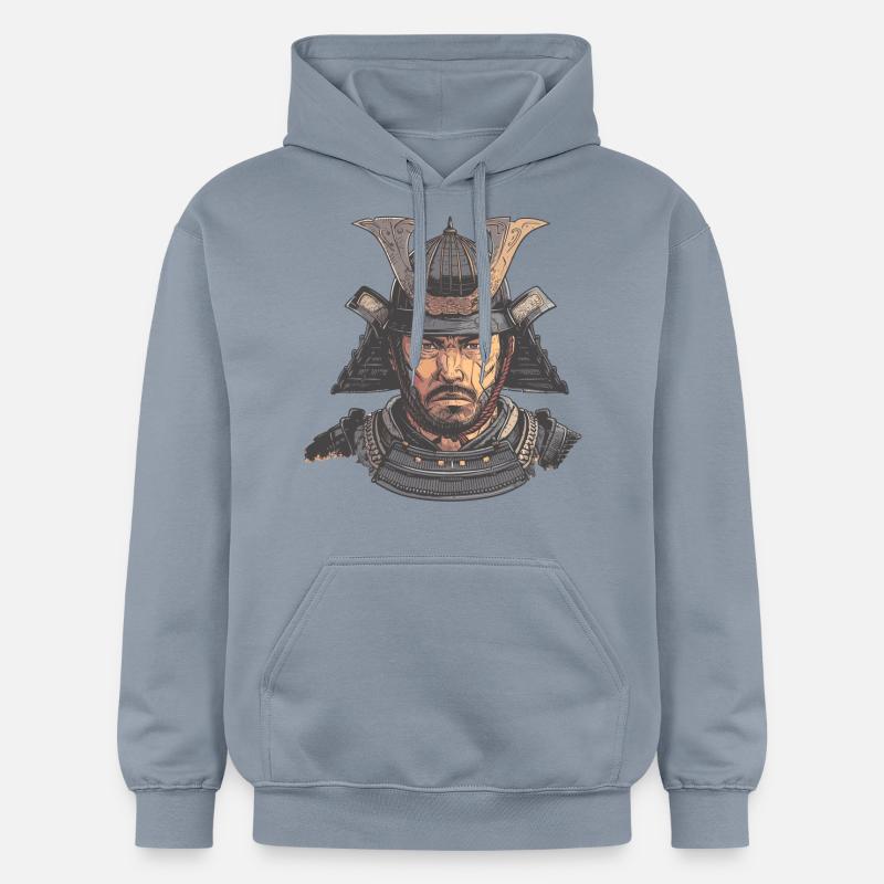 Samouraï - 侍 - Sweat à capuche Softstyle® Gildan Unisexe - bleu